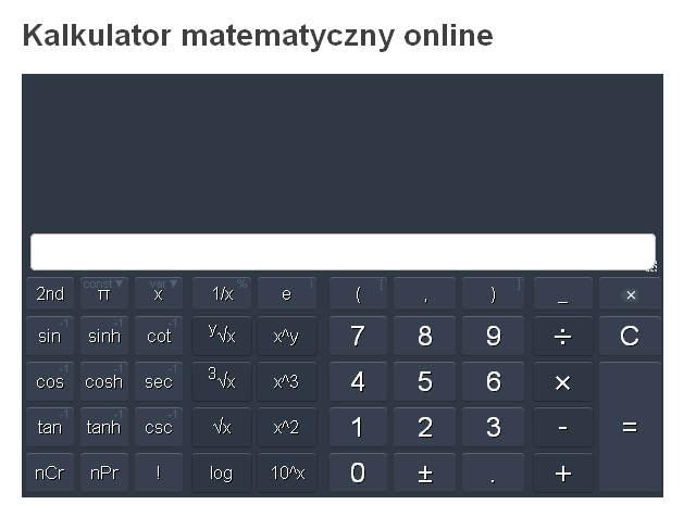 kalkulator matematyczny online